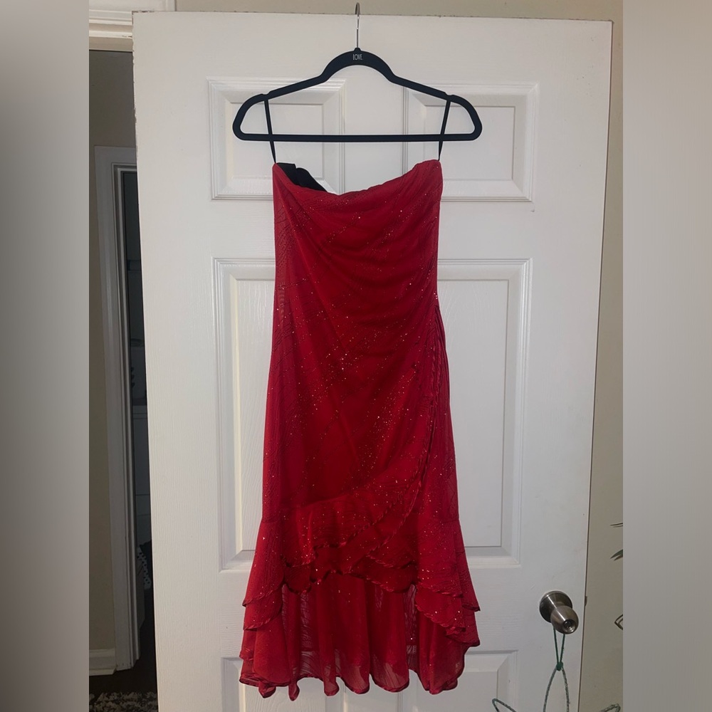 BCX Sparkle Strapless Maxi Dress